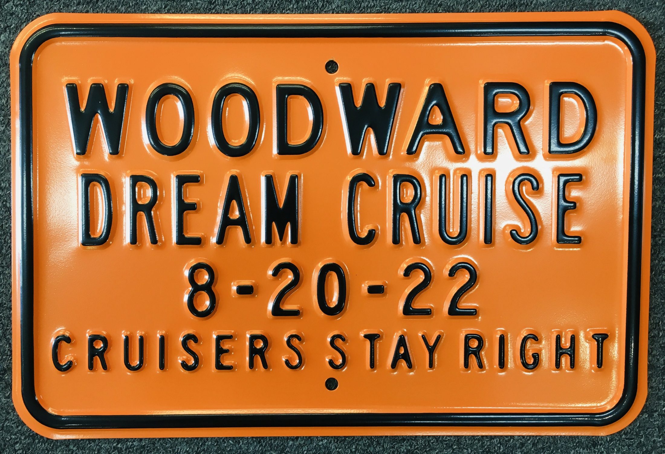 2006 Woodward Dream Cruise Orange Garage Sign 